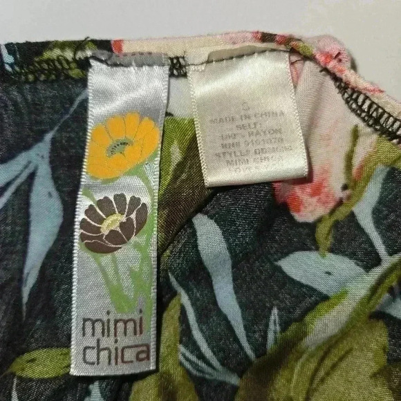 Mimi Chica Womens Strapless Ruffle Floral Maxi Dress Black Size Small - Picture 9 of 9